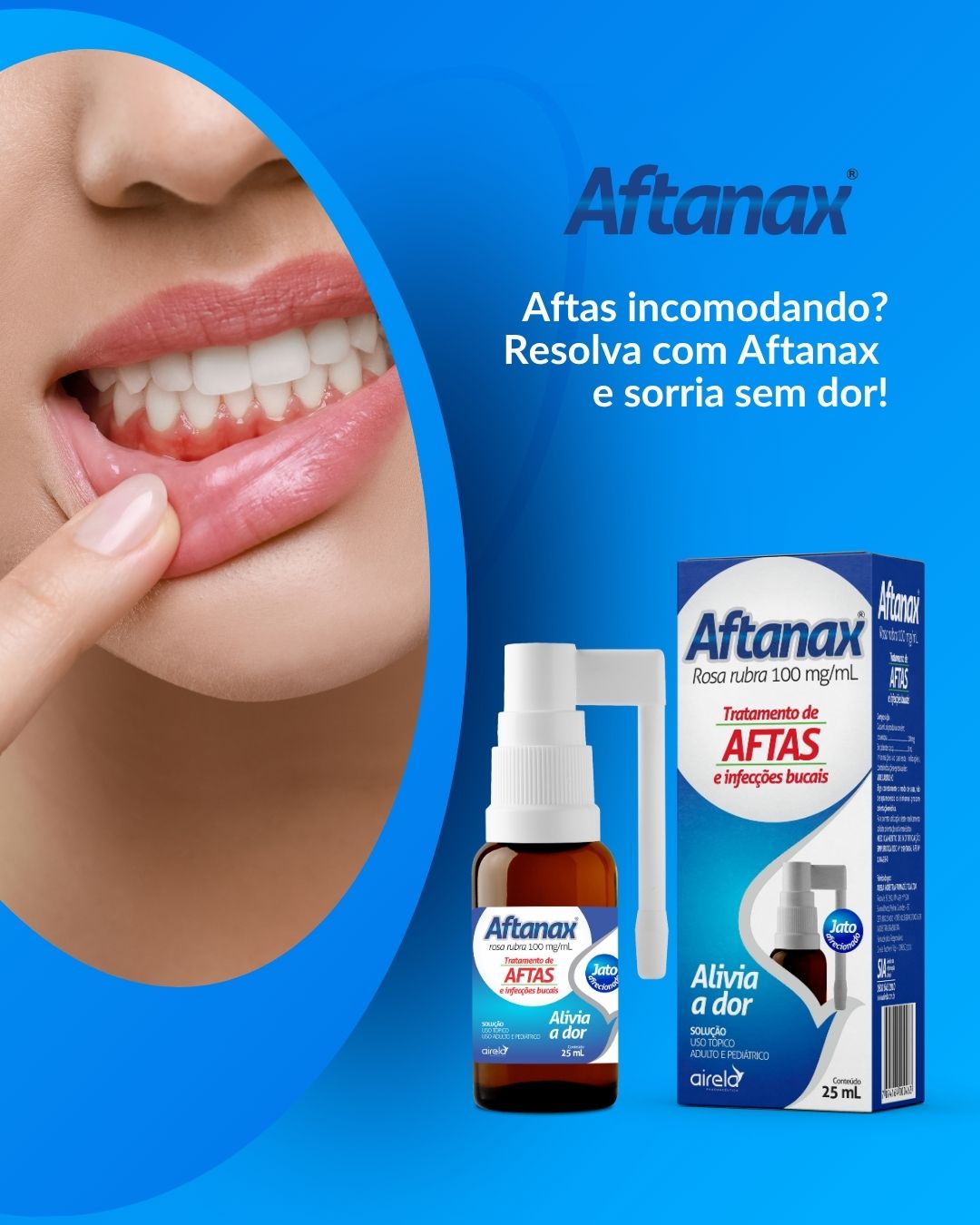 Aftanax Solução Tratamento Bucal Airela Adstringente - 25ml