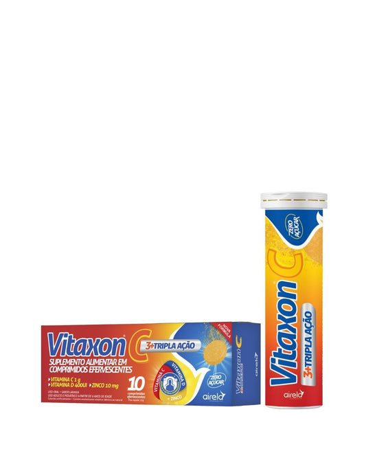Vitaxon Comprimidos Tripla Ação Fortalecimento Imunológico Airela Vitamina C - 10 Efervescentes