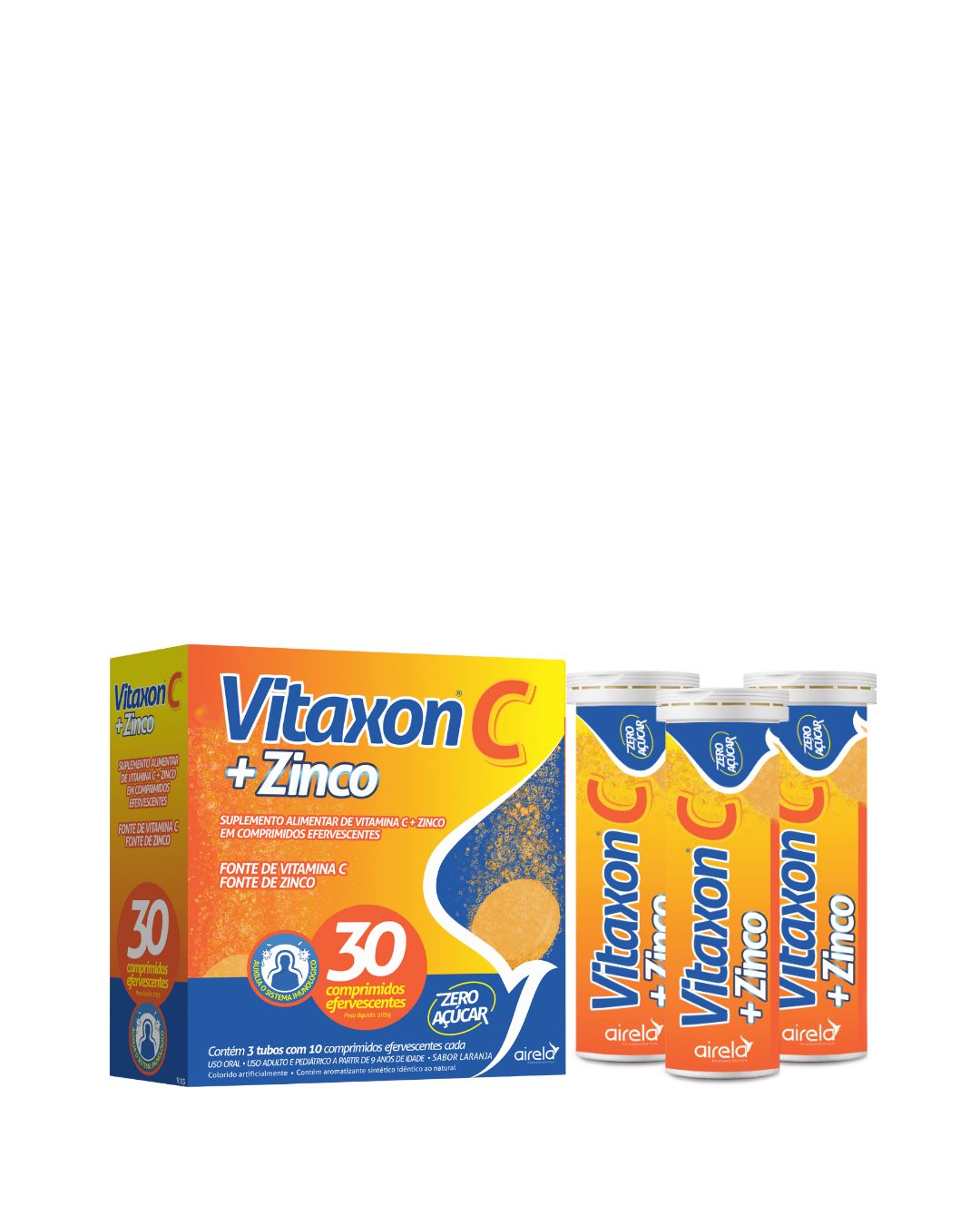 Vitaxon Comprimidos Zinco Fortalecimento Imunológico Airela Vitamina C - 30 Comprimidos