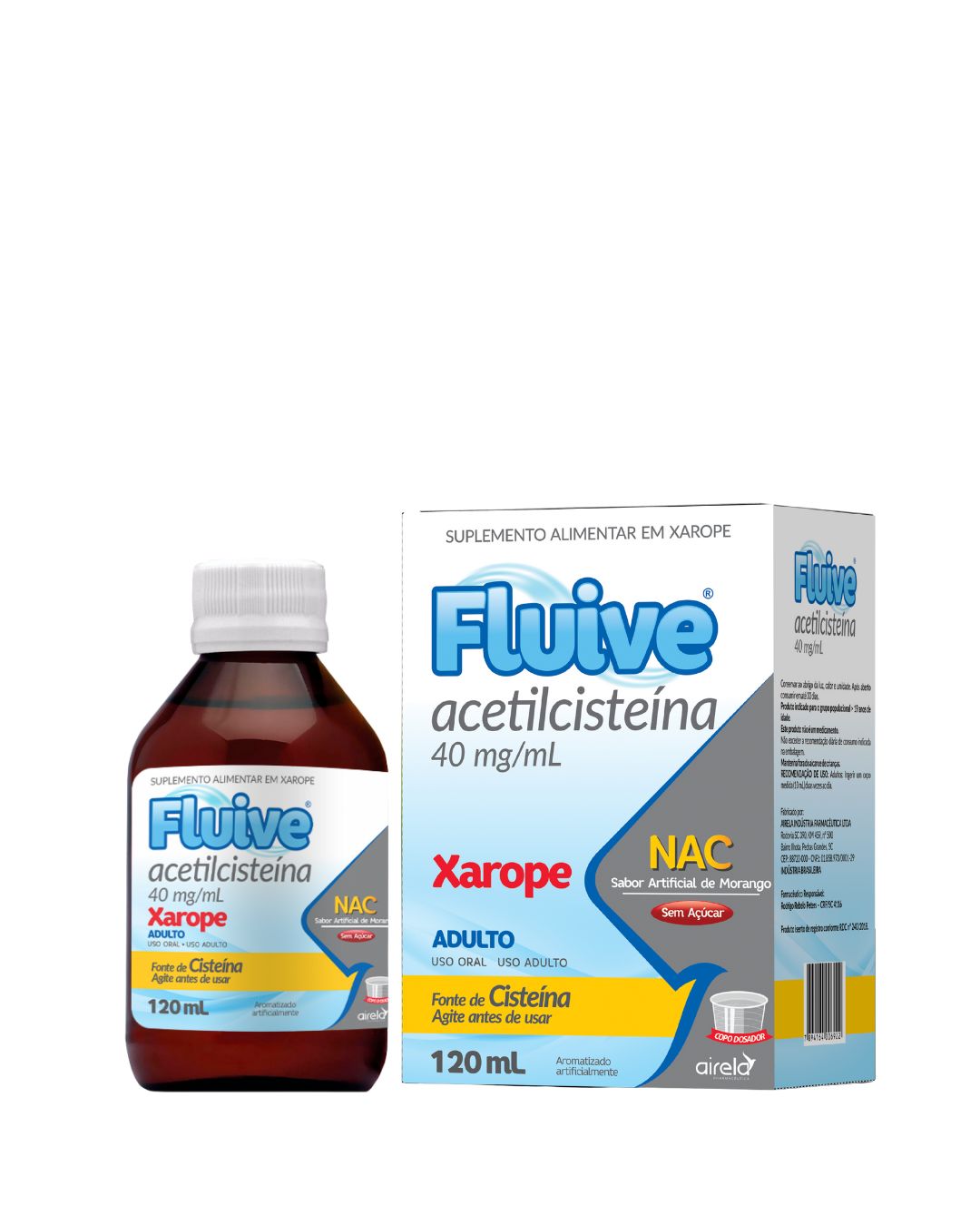 Fluive Suplemento Saúde Respiratória Airela Acetilcisteína - 120ml