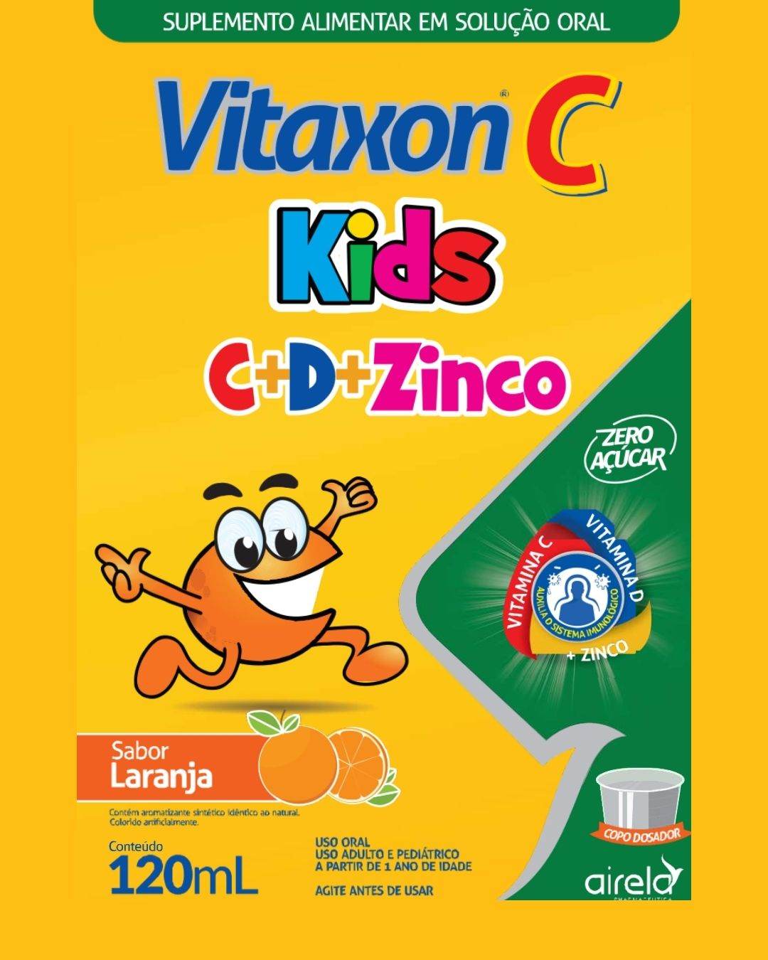 Vitaxon Solução Kids Fortalecimento Imunológico Airela Vitamina C - 120ml - Macrofarma