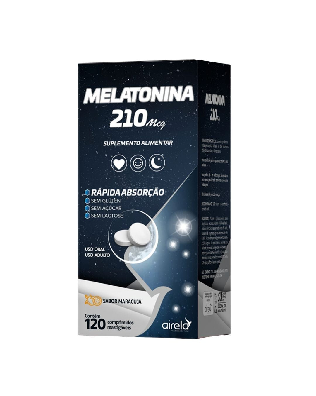 Melatonina Comprimidos Melhora do Sono Airela Sono Natural - 120 Comprimidos