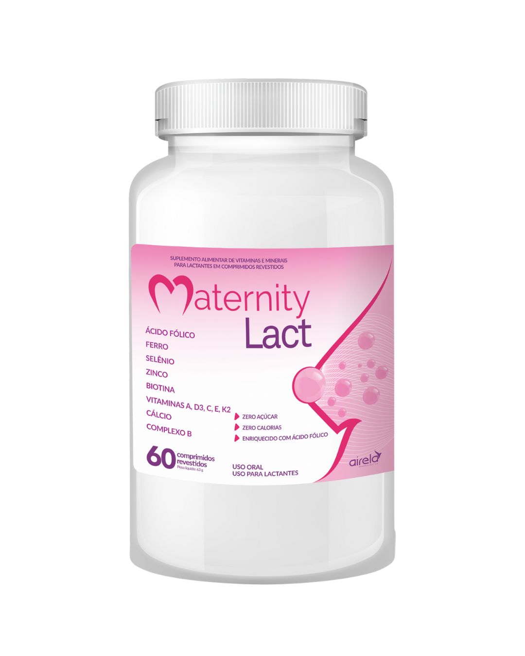 Maternity Comprimidos Lact Saúde da Mulher Airela Gestante - 60 Comprimidos