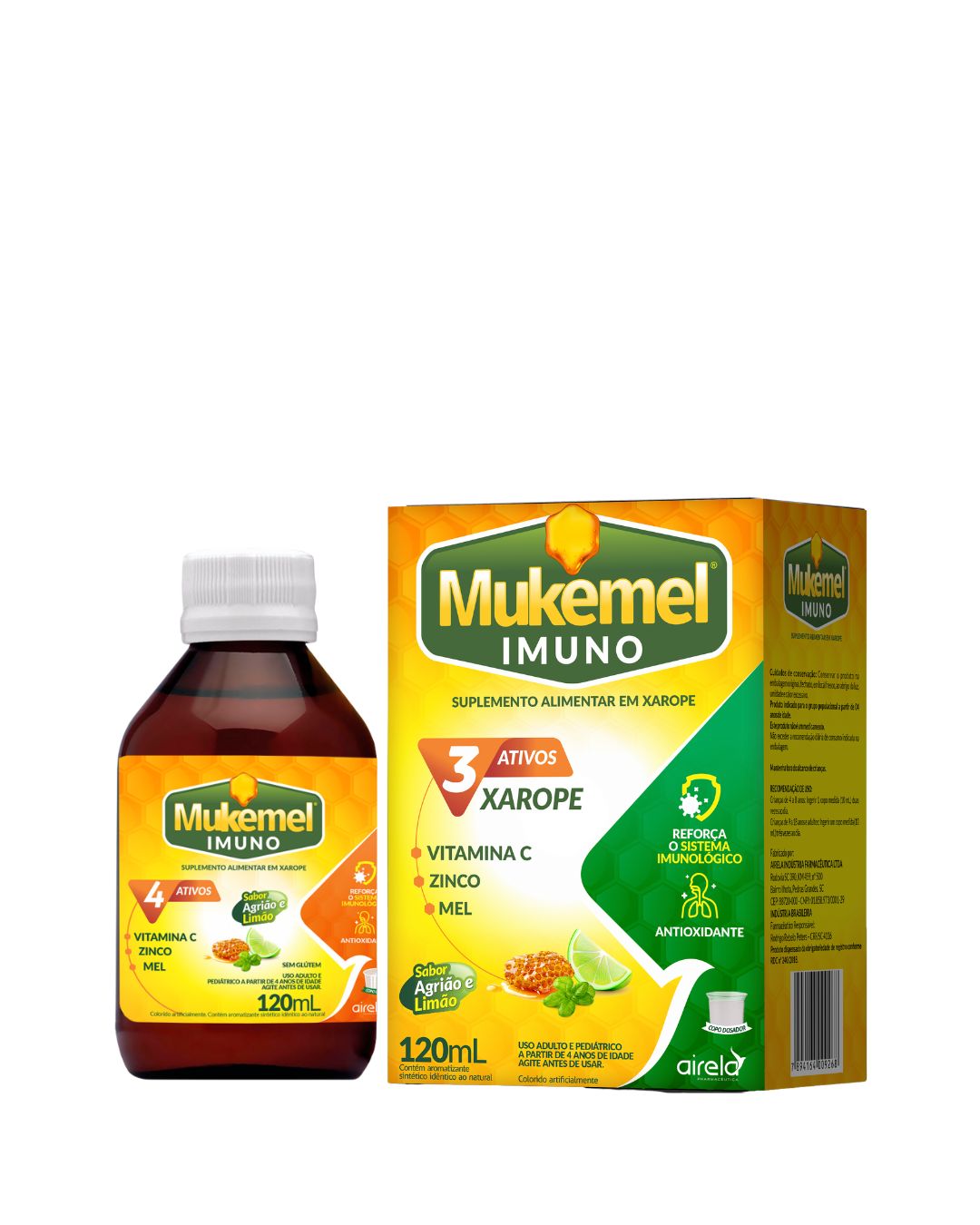 Mukemel Suplemento Fortalecimento Imunológico Airela Vitamina C - 120ml