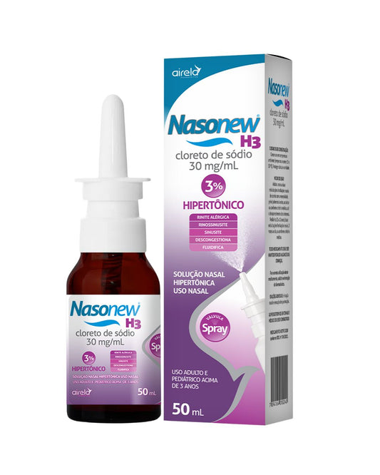 Nasonew Solução H3 Desobstrução Nasal Airela Hipertônica - 50ml