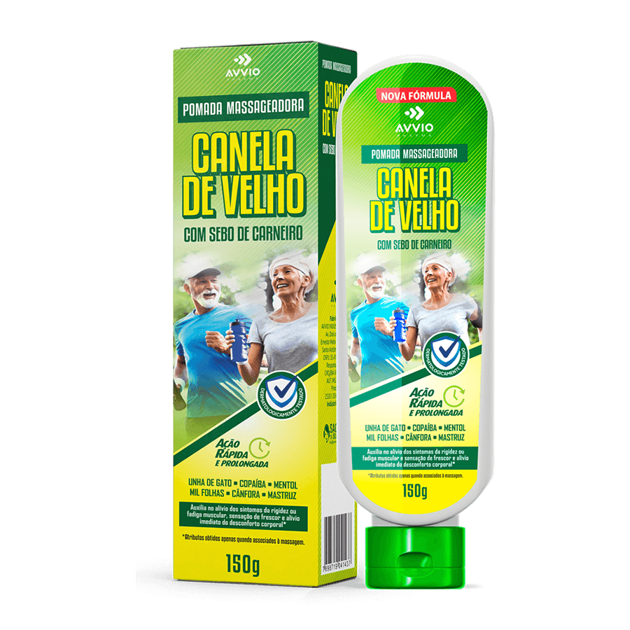 Canela De Velho Com Sebo De Carneiro Fracionado Alívio Dores Musculares AVVIO Bem-estar - 150g - Macrofarma