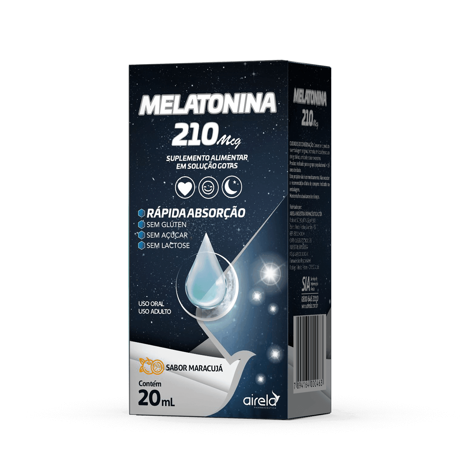 Melatonina Suplemento Melhora do Sono Airela Sono Natural - 20ml - Macrofarma
