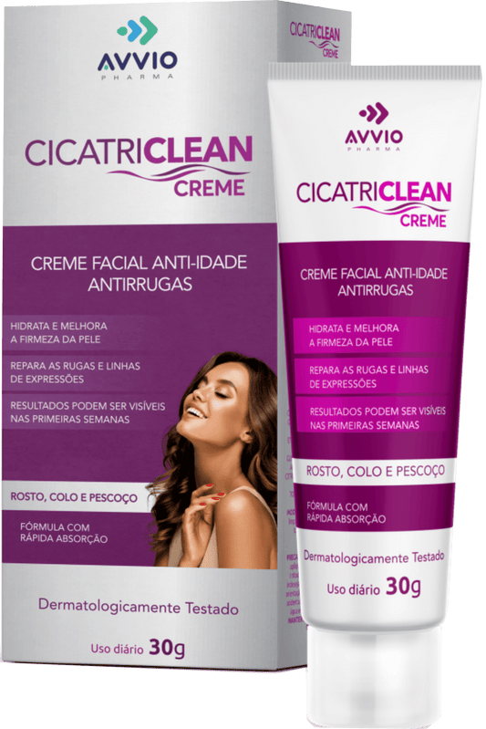 Creme Cicatriclean Cicatrização Rápida AVVIO Cuidado com a Pele - 30g - Macrofarma