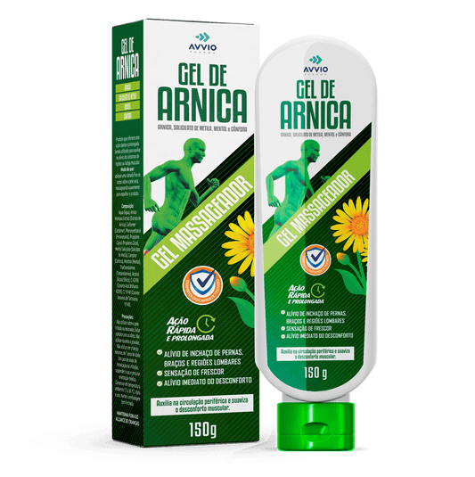 Arnica Gel Fracionado Alívio Dores Musculares AVVIO Bem-estar - 150g - Macrofarma