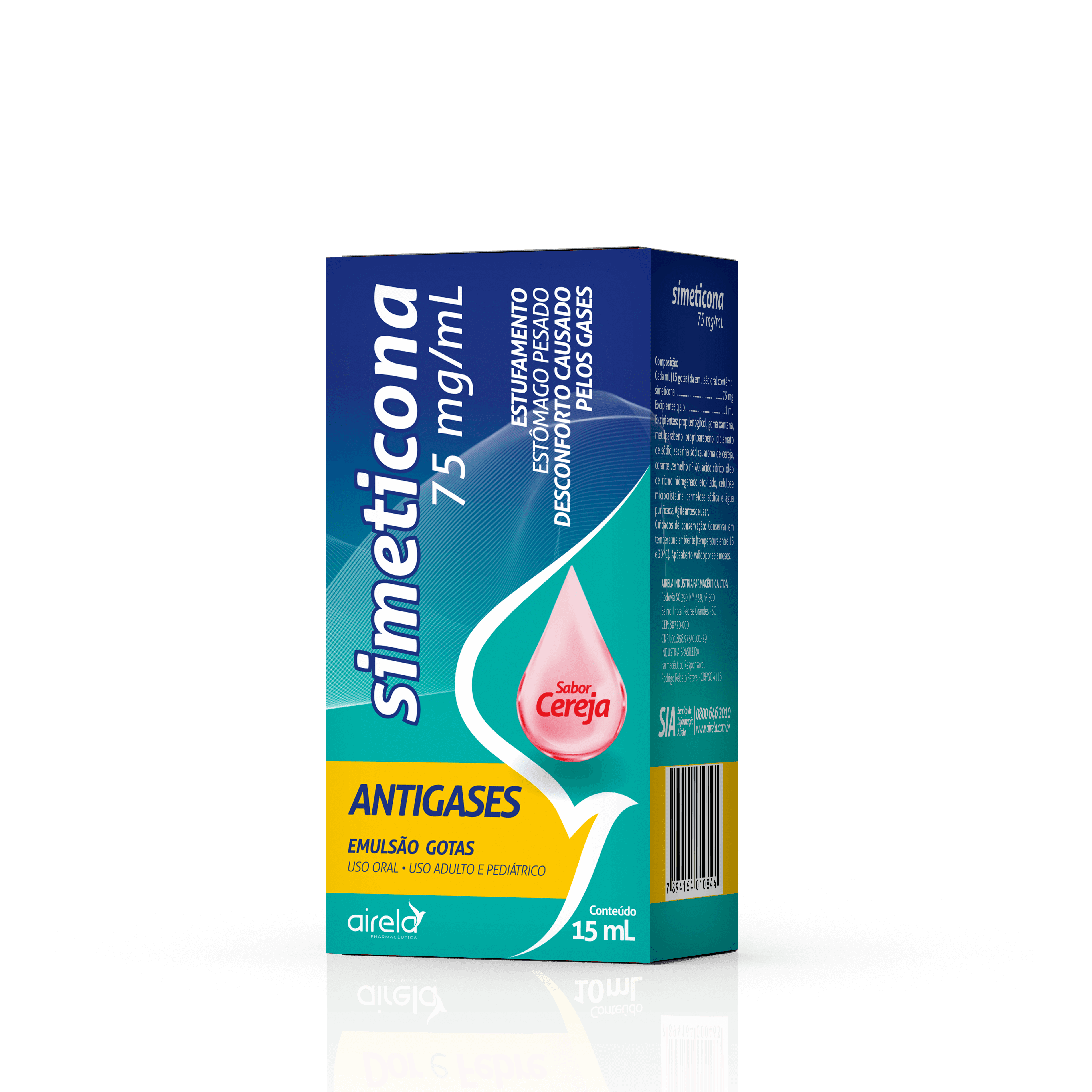Simeticona Solução Alívio de Gases Airela Digestivo - 15ml - Macrofarma