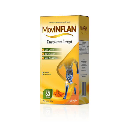 Movinflan Cápsulas Saúde Articular Airela Cúrcuma - 60 Cápsulas - Macrofarma