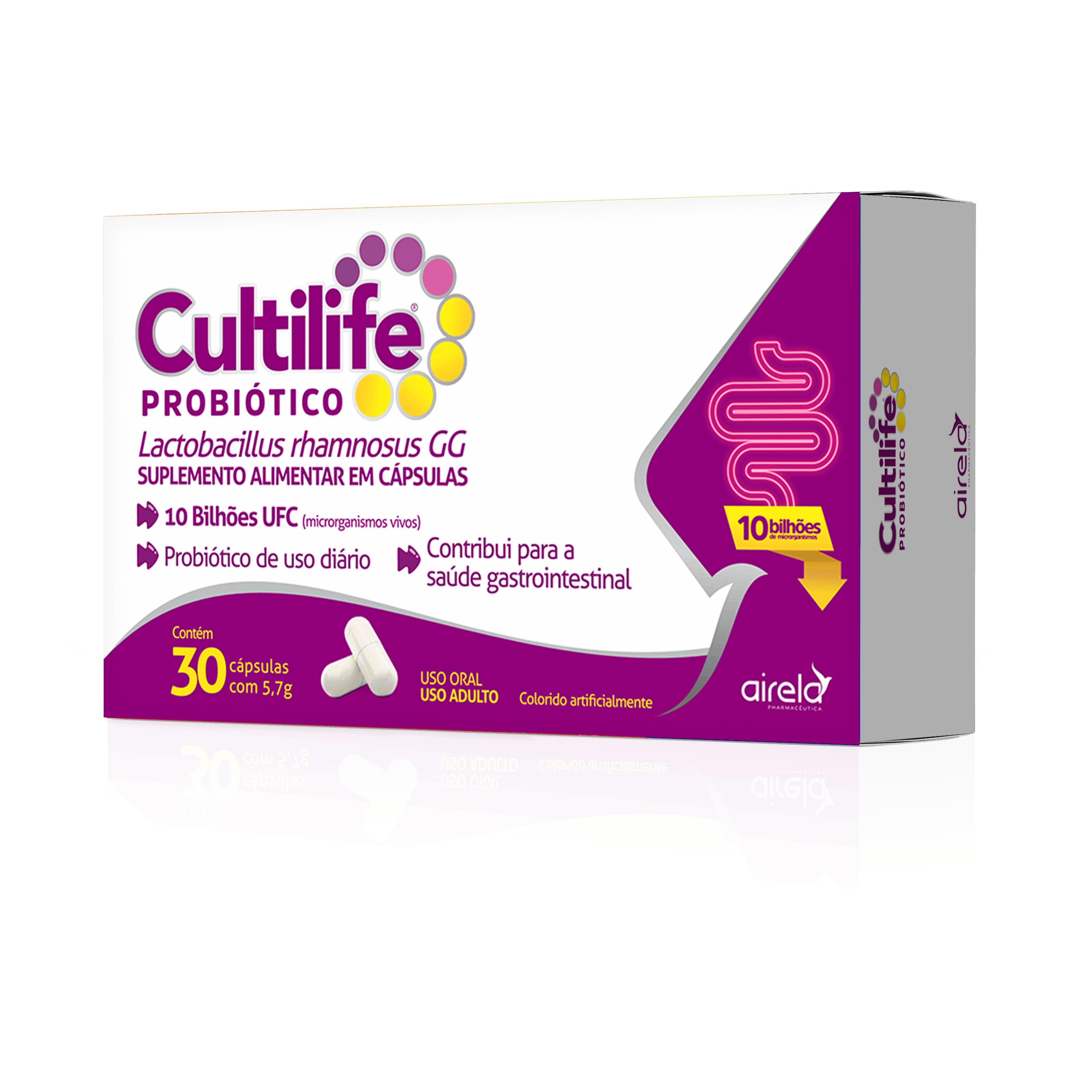 Cultilife Probiótico Equilíbrio Intestinal Airela Lactobacillus - 30 Cápsulas - Macrofarma