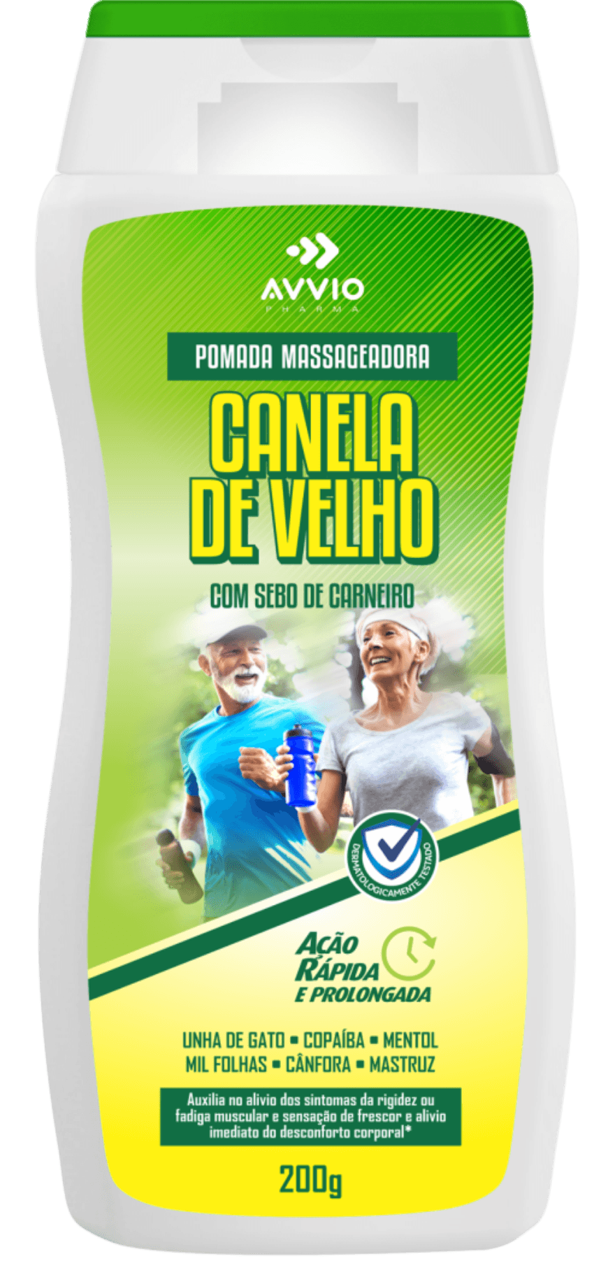 Canela De Velho Com Sebo De Carneiro Alívio Dores Musculares AVVIO Bem-estar - 220g - Macrofarma