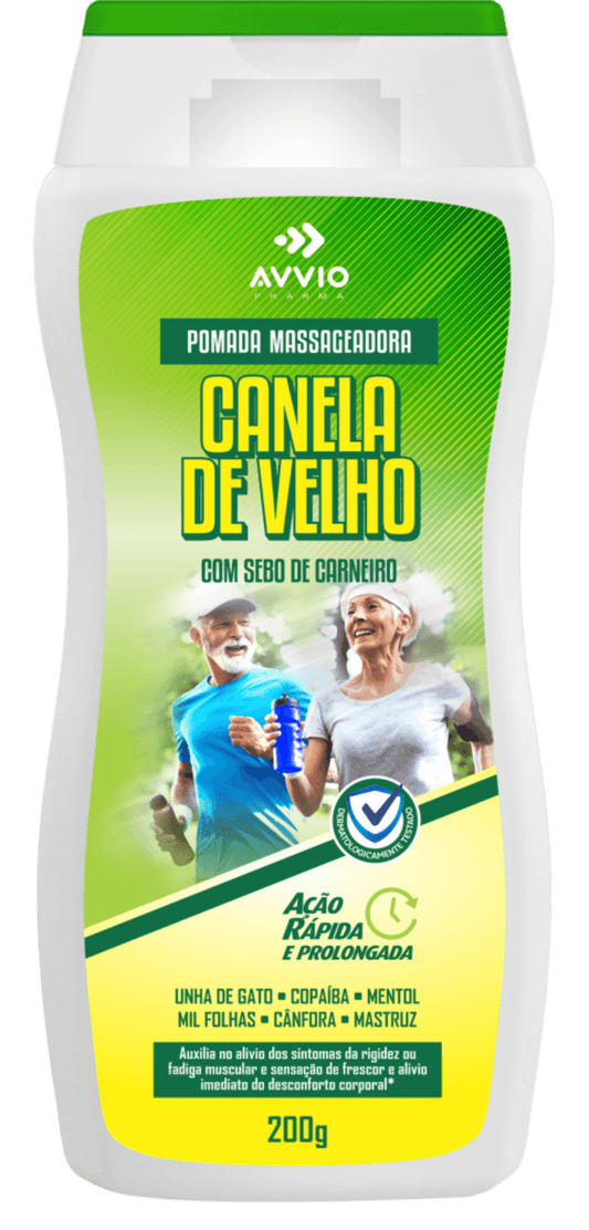 Canela De Velho Com Sebo De Carneiro Alívio Dores Musculares AVVIO Bem-estar - 220g - Macrofarma