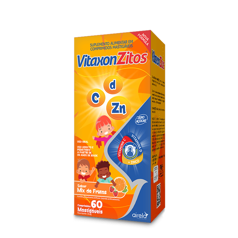 Vitaxonzitos Comprimidos Tripla Kids Fortalecimento Imunológico Airela Vitamina C - 60 Mastigáveis - Macrofarma