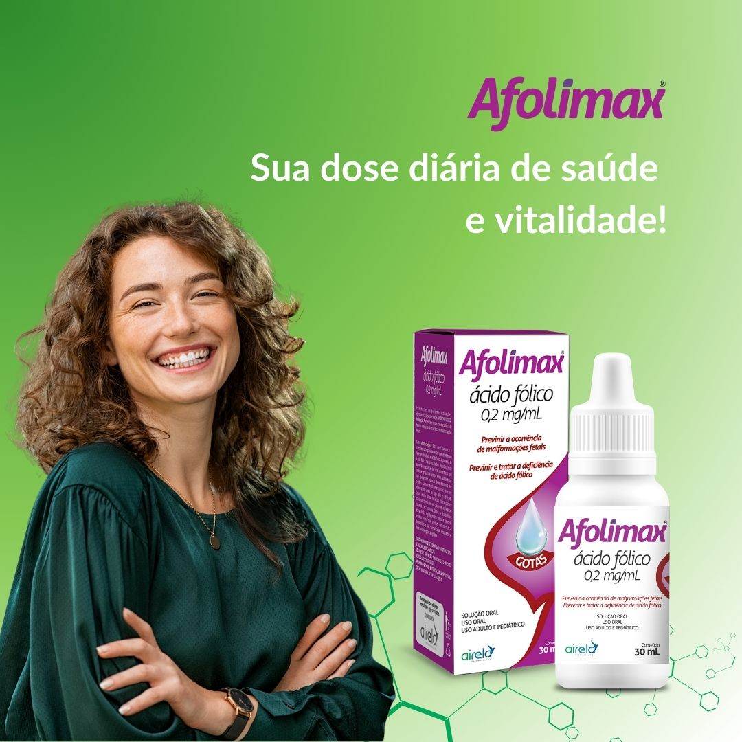 Afolimax Solução Saúde da Mulher Airela Ácido Fólico - 30ml - Macrofarma
