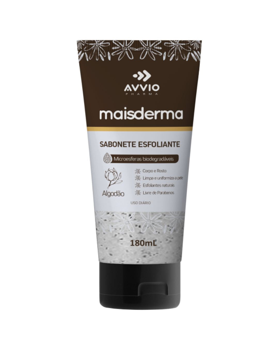 Sabonete Líquido Esfoliante Algodão Maisderma AVVIO 180ml