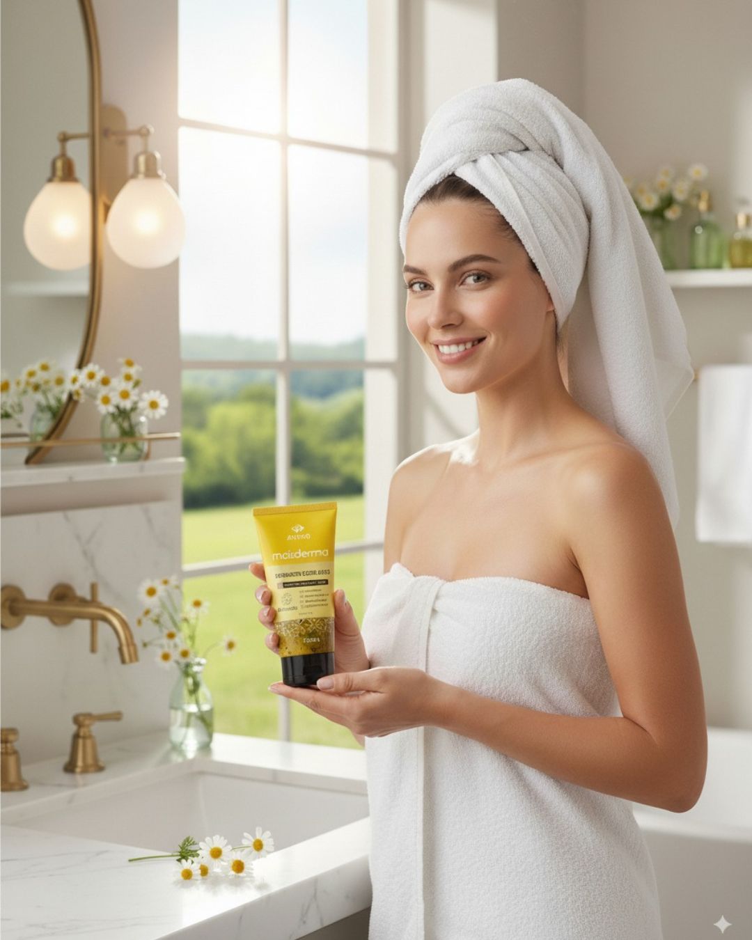 Sabonete Líquido Esfoliante Maisderma Camomila Calmante Suavidade Limpeza Delicada AVVIO Pele Sensível - 180ml