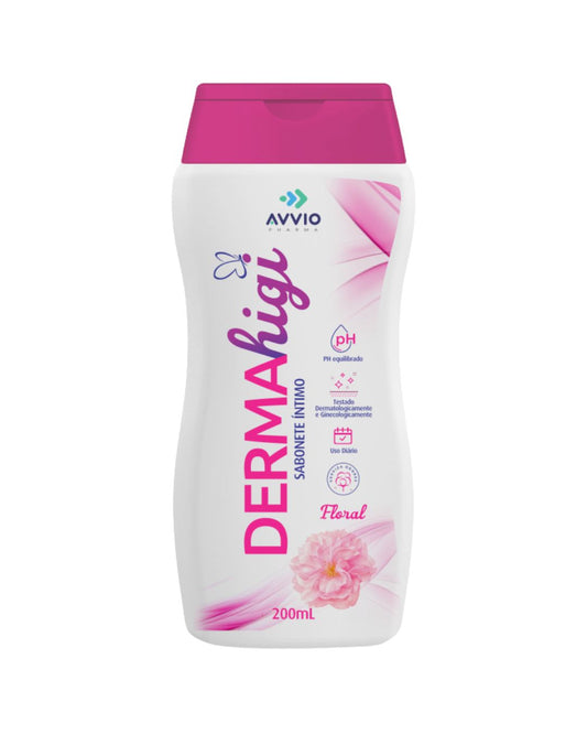 Dermahigi Sabonete Líquido Íntimo Floral Limpeza Delicada Aroma Floral AVVIO Cuidado Íntimo - 200ml