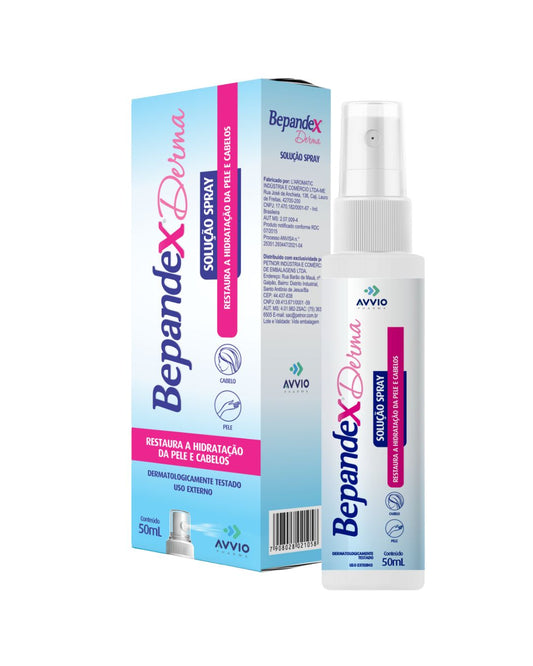 Bepandex Derma Solução Spray Hidratação Reparadora AVVIO Cuidado com a Pele - 50ml