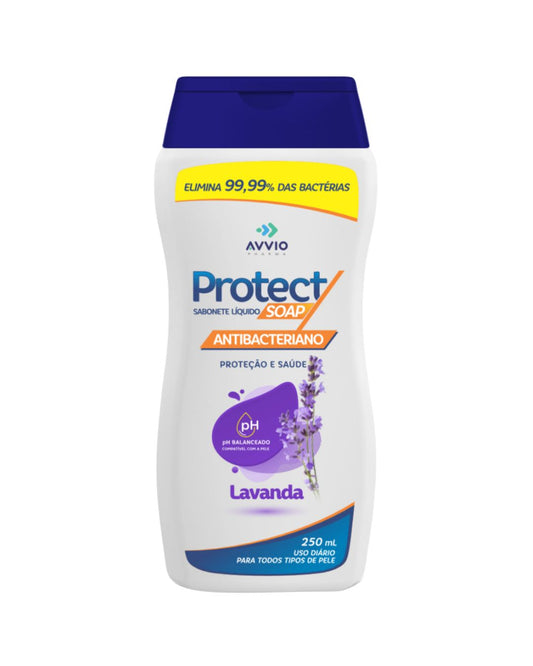 Protectsoap Sabonete Líquido Banho Lavanda Hidratação Suavidade AVVIO Limpeza Suave - 250ml