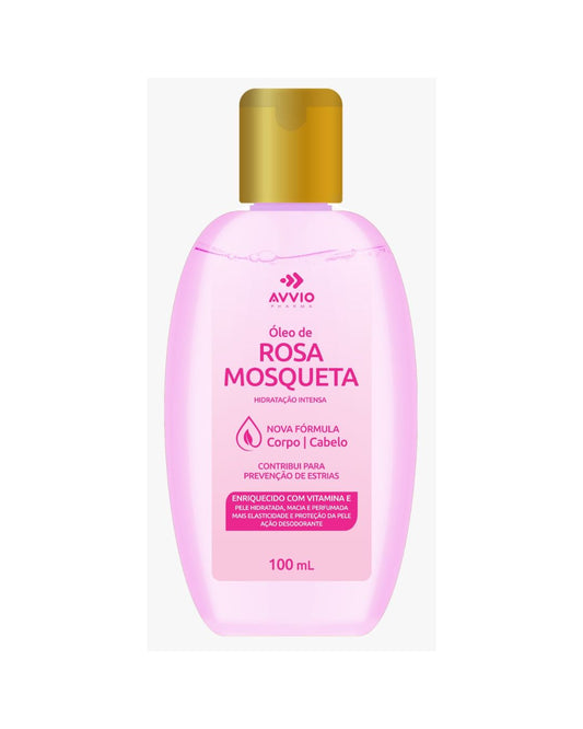 Óleo Rosa Mosqueta Com Vitamina E Avvio Regeneração Cicatrização Antioxidante AVVIO Cuidado com a Pele - 100ml