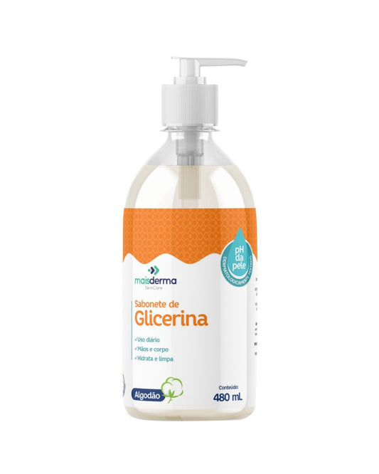 Sabonete Líquido Glicerinado Algodão Hidratação Suavidade AVVIO Cuidado com a Pele - 480ml