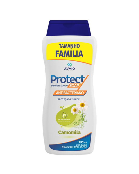 Sabonete Líquido Banho Camomila Protectsoap Hidratação Suavidade AVVIO Limpeza Suave - 500ml