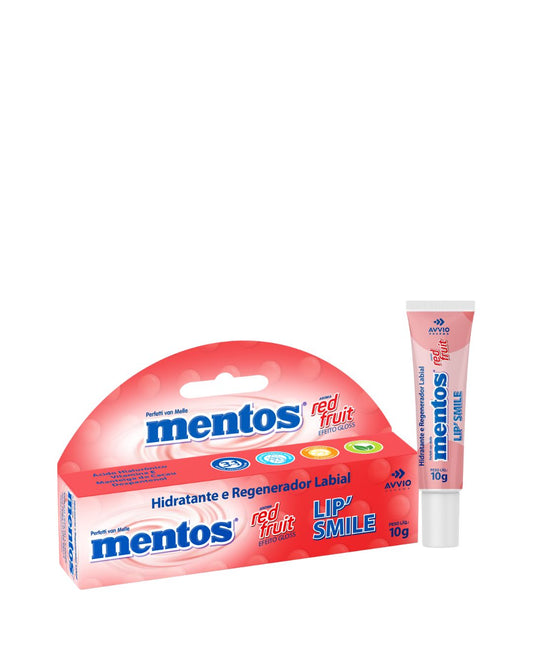 Lip'smile Mentos Hidratante Labial Frutas Vermelhas Hidratação Proteção AVVIO Cuidado Labial - 10g