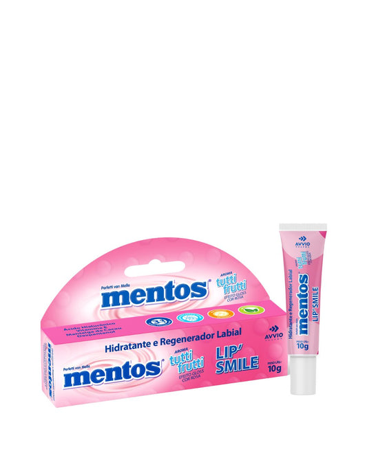 Lip'smile Mentos Hidratante Labial Tutti Frutti Pink Hidratação Proteção AVVIO Cuidado Labial - 10g