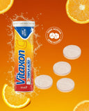 Vitaxon C Tripla Ação 30 Comprimidos Efervescentes – Vitamina C 1g + D 4000UI + Zinco 10mg – Sabor Laranja