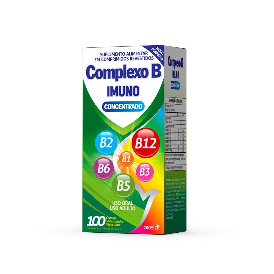 Complexo B Comprimidos Energia & Metabolismo Airela Vitaminas B - 100 Comprimidos - Macrofarma