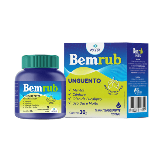 Bemrub Bálsamo Alívio Respiratório AVVIO Cuidado Infantil - 30g - Macrofarma