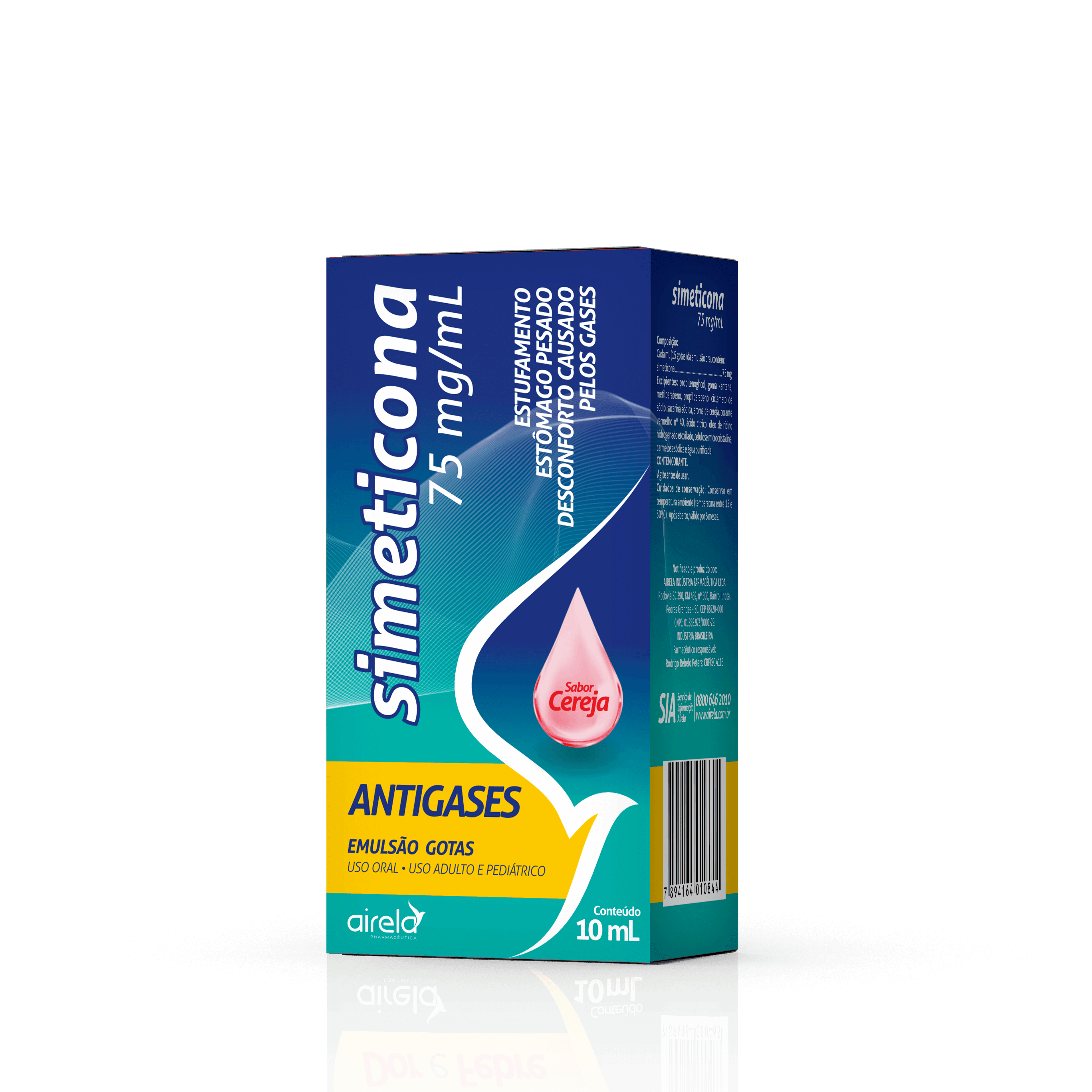 Simeticona Solução Alívio de Gases Airela Digestivo - 10ml - Macrofarma
