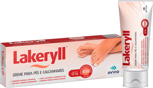 Lakeryll Creme Ultra Hidratante para Pés Hidratação Intensa Saúde dos Pés AVVIO - 50ml - Macrofarma
