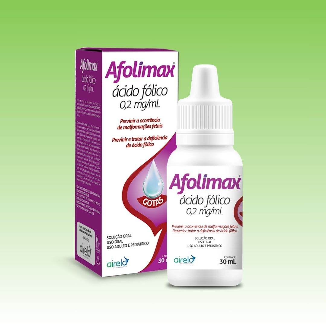 Afolimax Solução Saúde da Mulher Airela Ácido Fólico - 30ml - Macrofarma