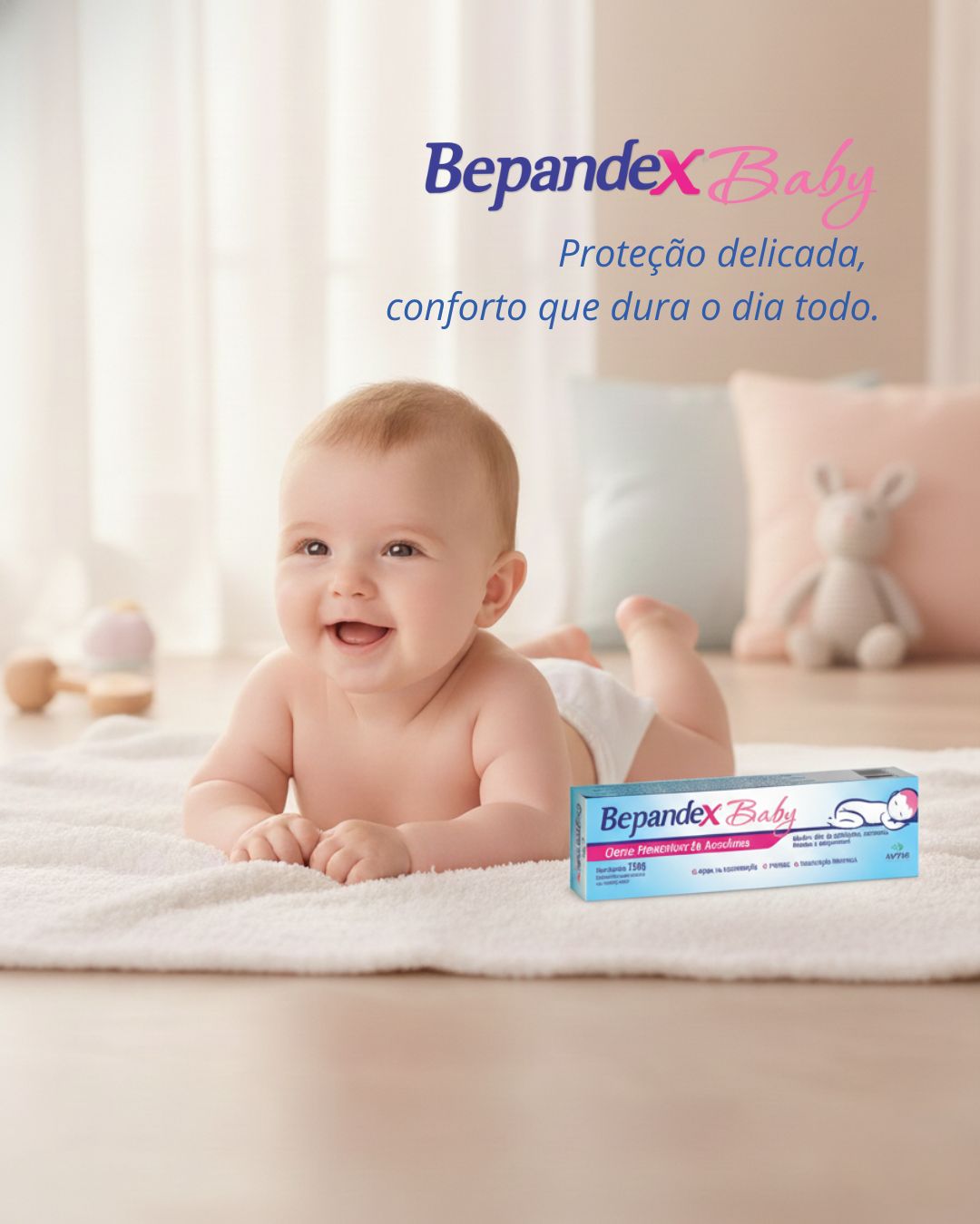 Creme Bepandex Baby Proteção Hidratação AVVIO Cuidado Infantil - 120g