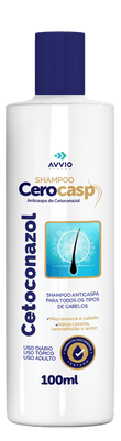 Cerocasp Shampoo Cetoconazol 1% Tratamento Anticaspa Saúde Capilar AVVIO - 100ml - Macrofarma