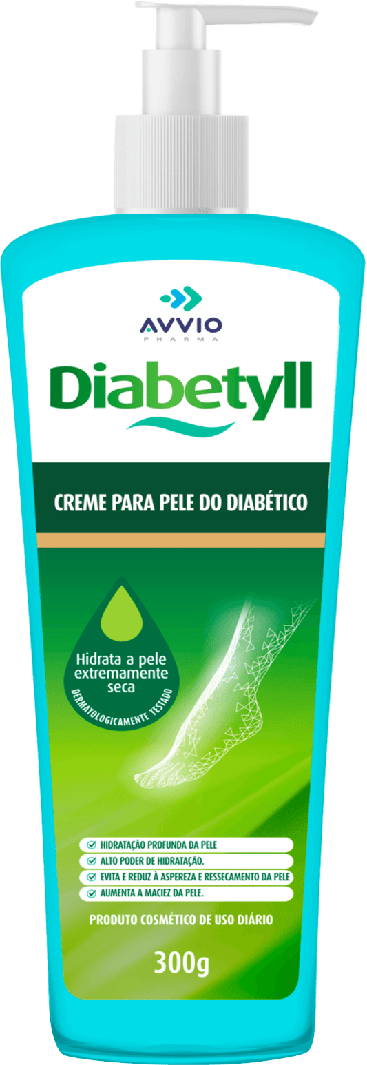 Creme Diabetyll Hidratação Reparadora AVVIO Pele Sensível - 300g - Macrofarma