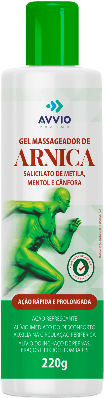 Arnica Gel Alívio Dores Musculares AVVIO Bem-estar - 220g - Macrofarma