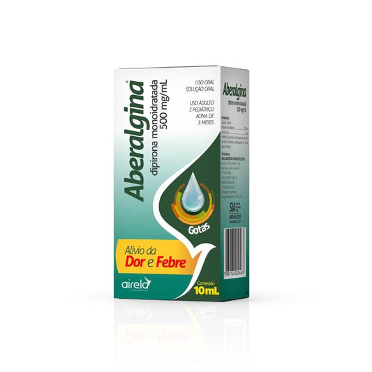 Aberalgina Medicamento Alívio da Dor & Febre Airela Analgésico - 10ml - Macrofarma