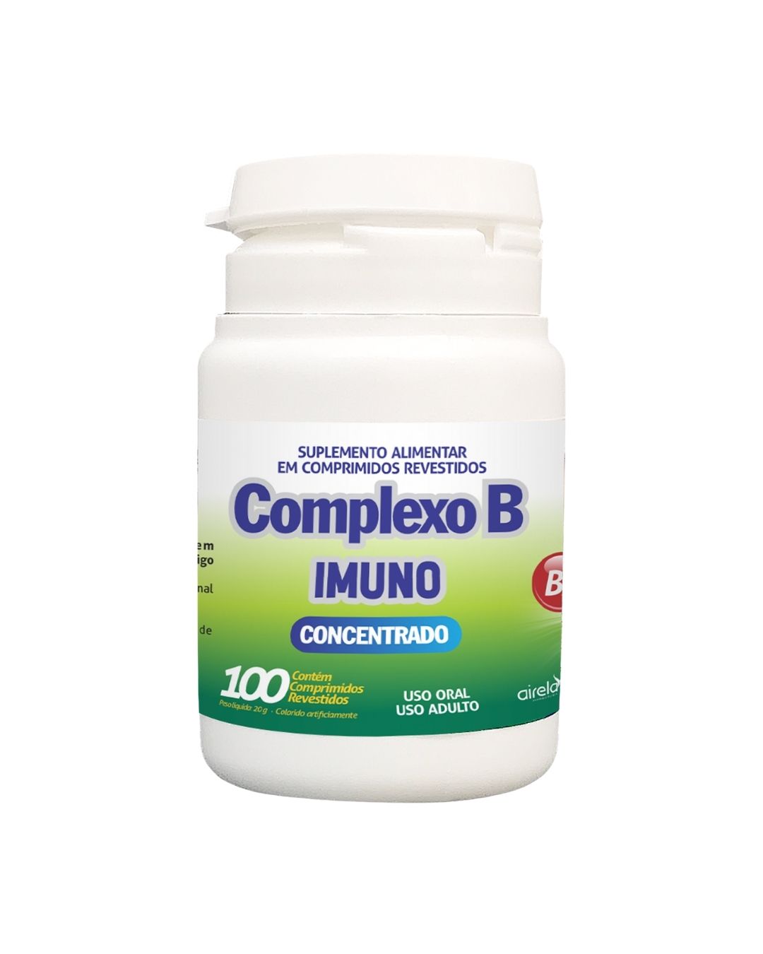 Complexo B Comprimidos Energia & Metabolismo Airela Vitaminas B - 100 Comprimidos