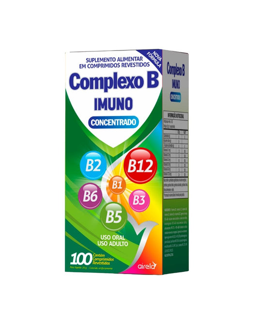 Complexo B Comprimidos Energia & Metabolismo Airela Vitaminas B - 100 Comprimidos