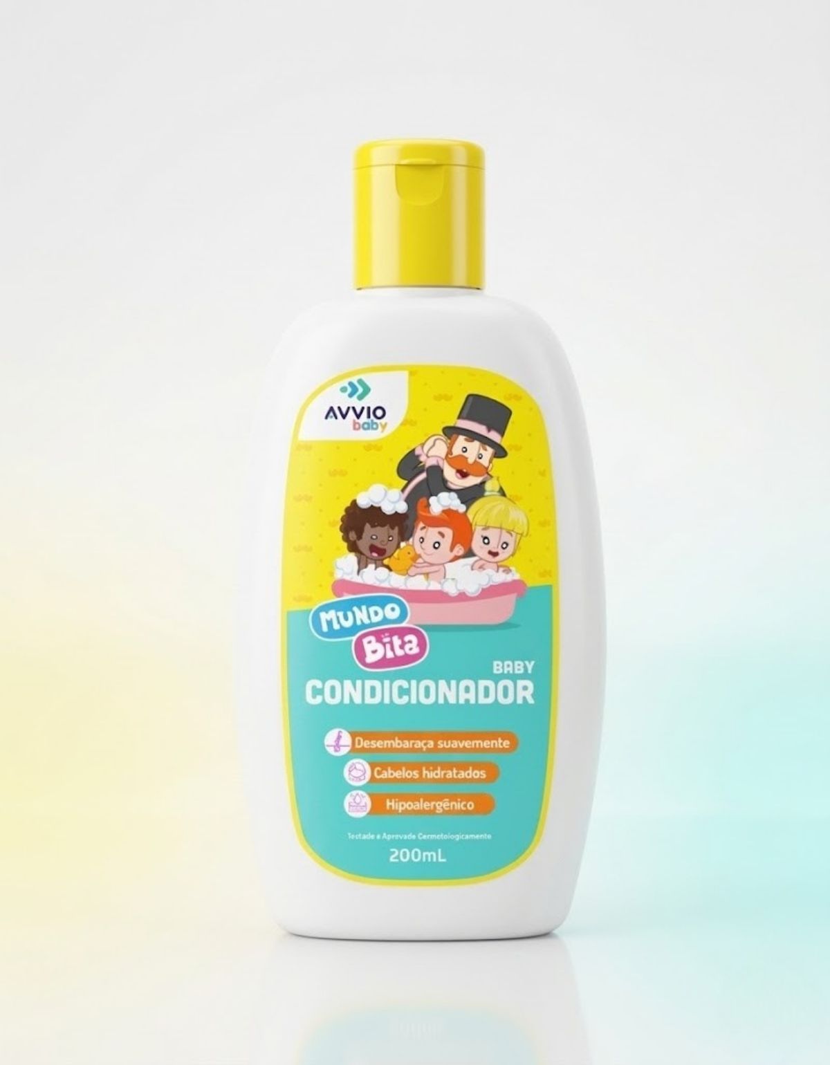 Condicionador Baby Mundo Bita Hidratação Nutrição AVVIO Cuidado Infantil - 200ml