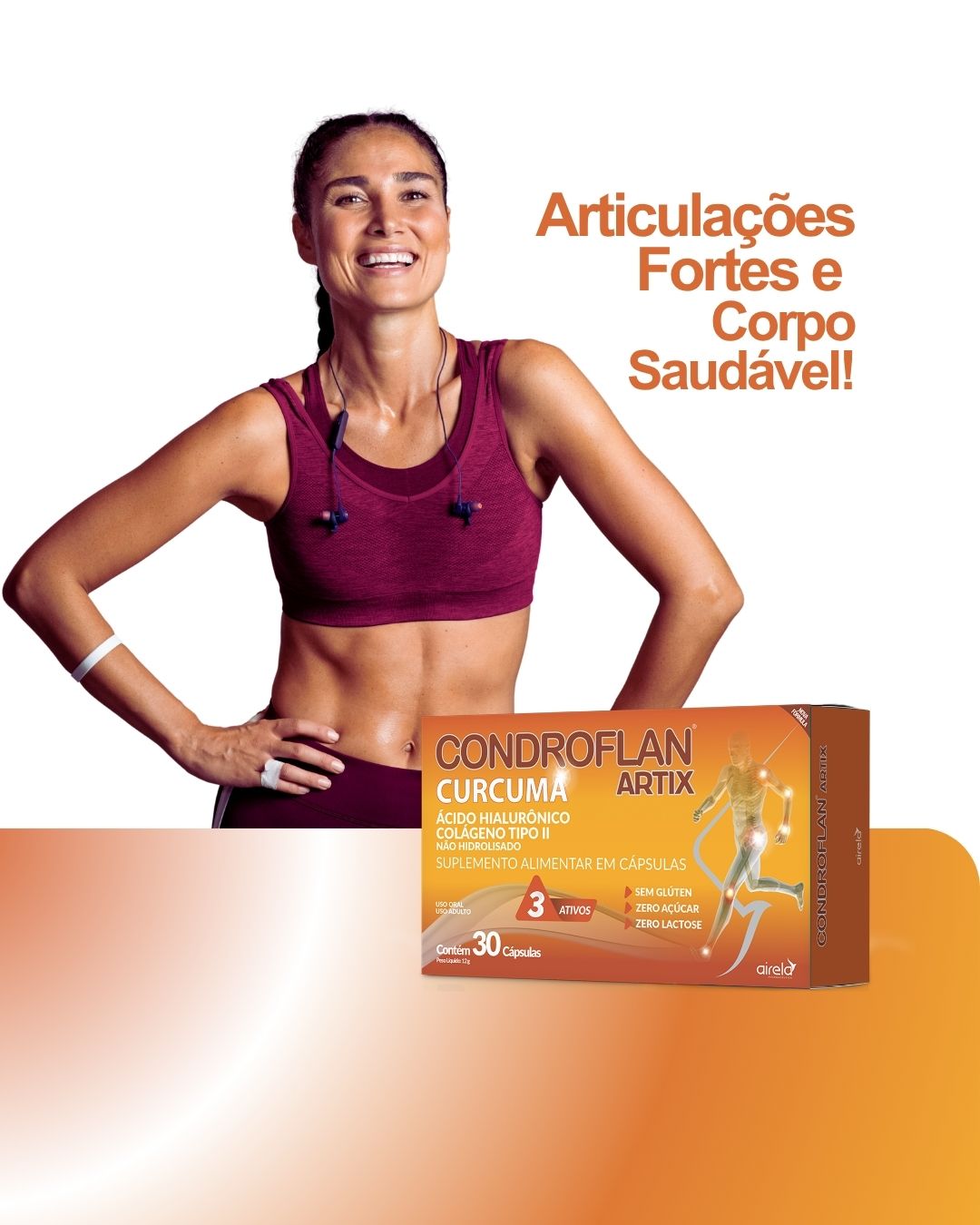 Condroflan Cápsulas Artix Saúde Articular Airela Colágeno - 30 Cápsulas