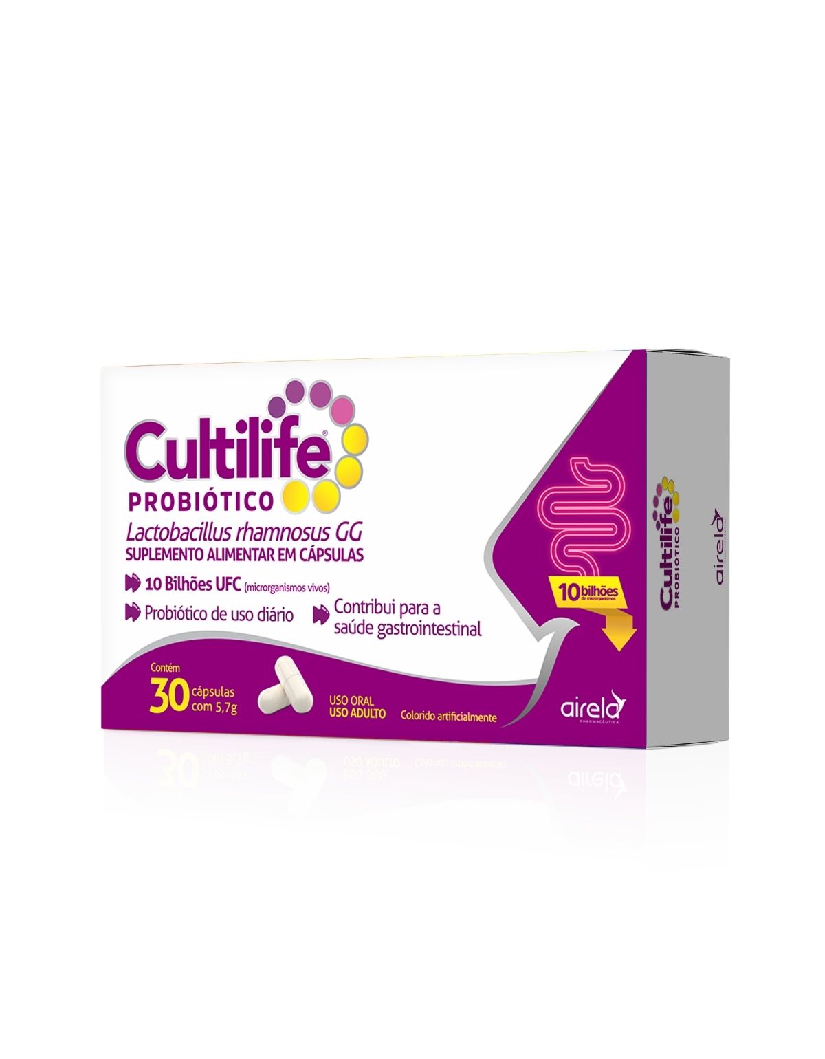Cultilife Probiótico Equilíbrio Intestinal Airela Lactobacillus - 30 Cápsulas