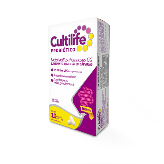 Cultilife Probiótico Equilíbrio Intestinal Airela Lactobacillus - 10 Cápsulas