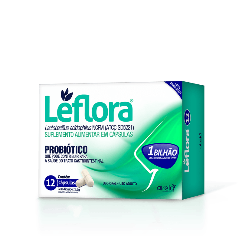 Leflora Probiótico Equilíbrio Intestinal Airela Lactobacillus - 12 Cápsulas - Macrofarma