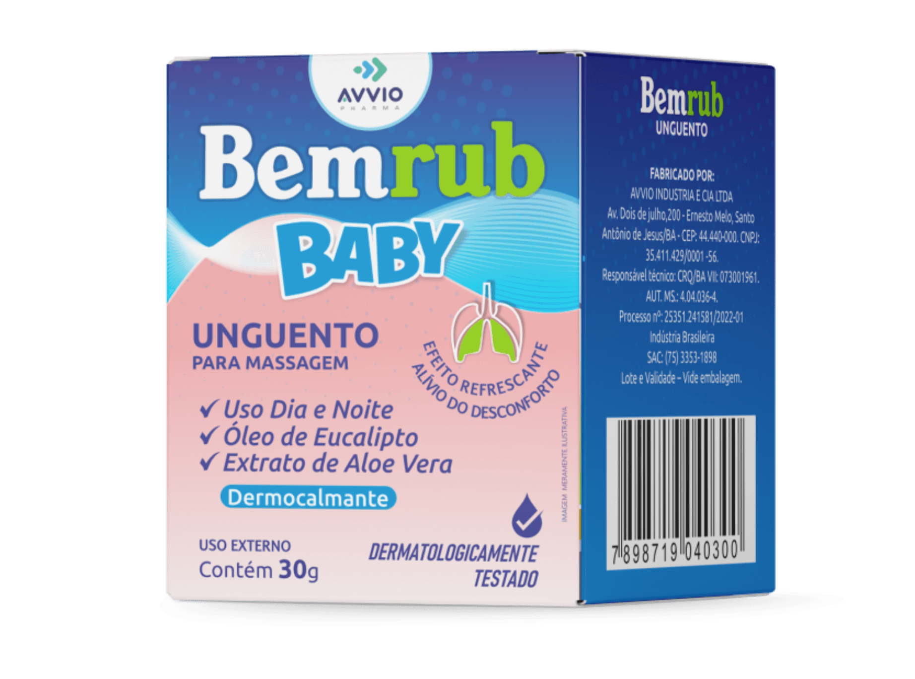 Bemrub Baby Bálsamo Alívio Respiratório AVVIO Cuidado Infantil - 30g - Macrofarma