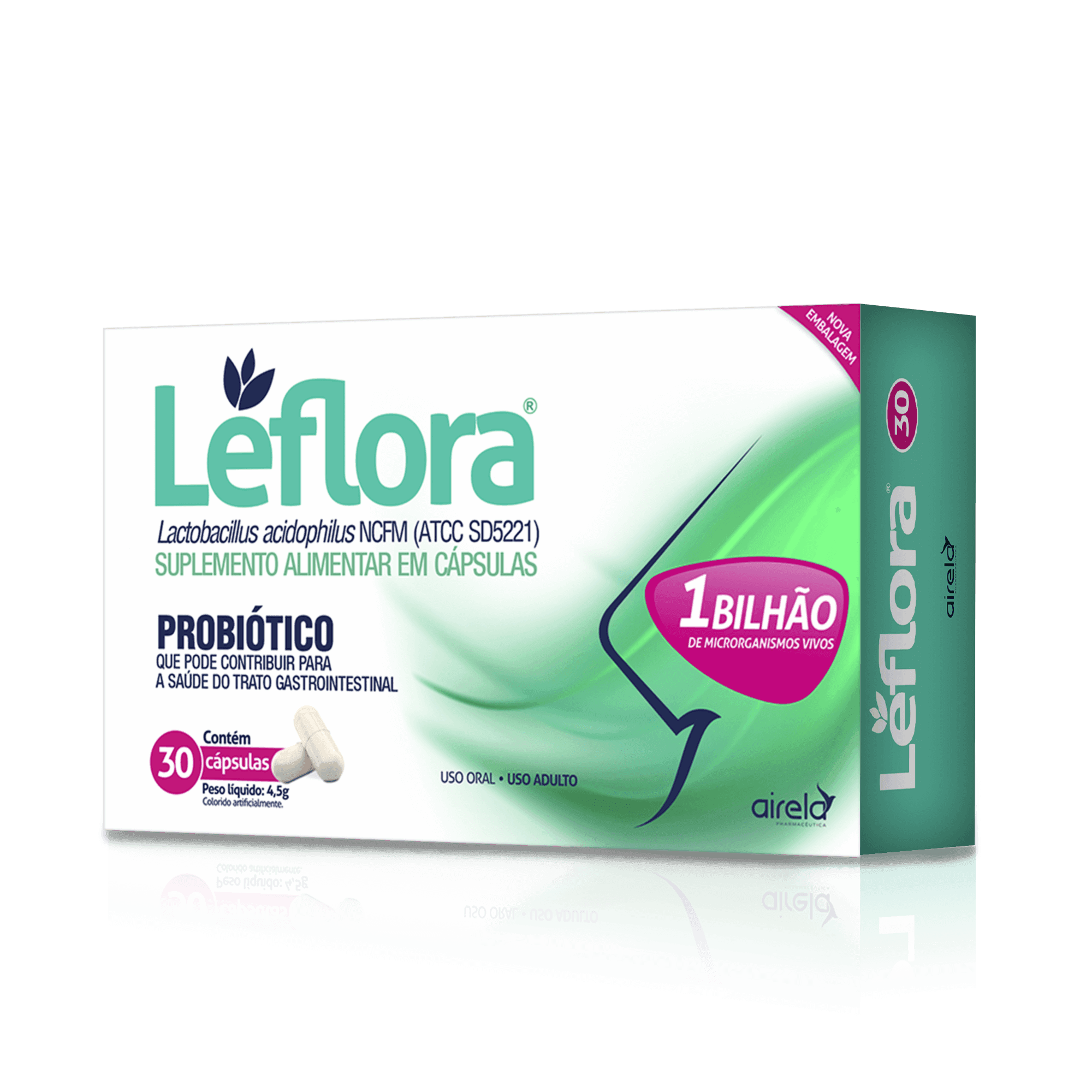 Leflora Probiótico Equilíbrio Intestinal Airela Lactobacillus - 30 Cápsulas - Macrofarma